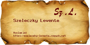 Szeleczky Levente névjegykártya